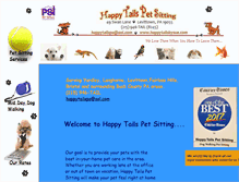 Tablet Screenshot of happytailsbysue.com